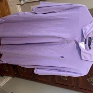 Polo Ralph Lauren NWT golf shirt - size L lavender- performance fabric- easy car